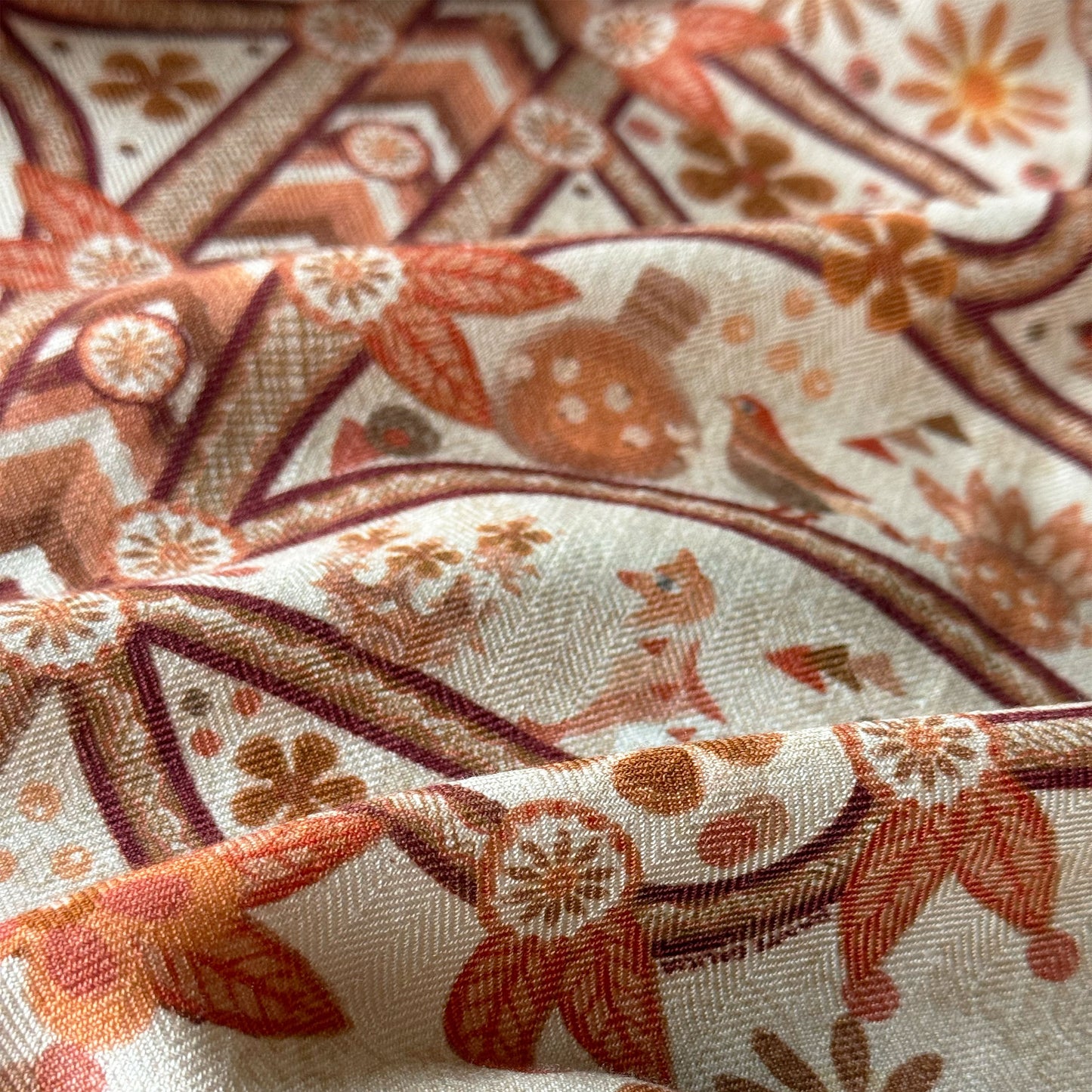 Terracotta Dreams - Silk Wool Scarf