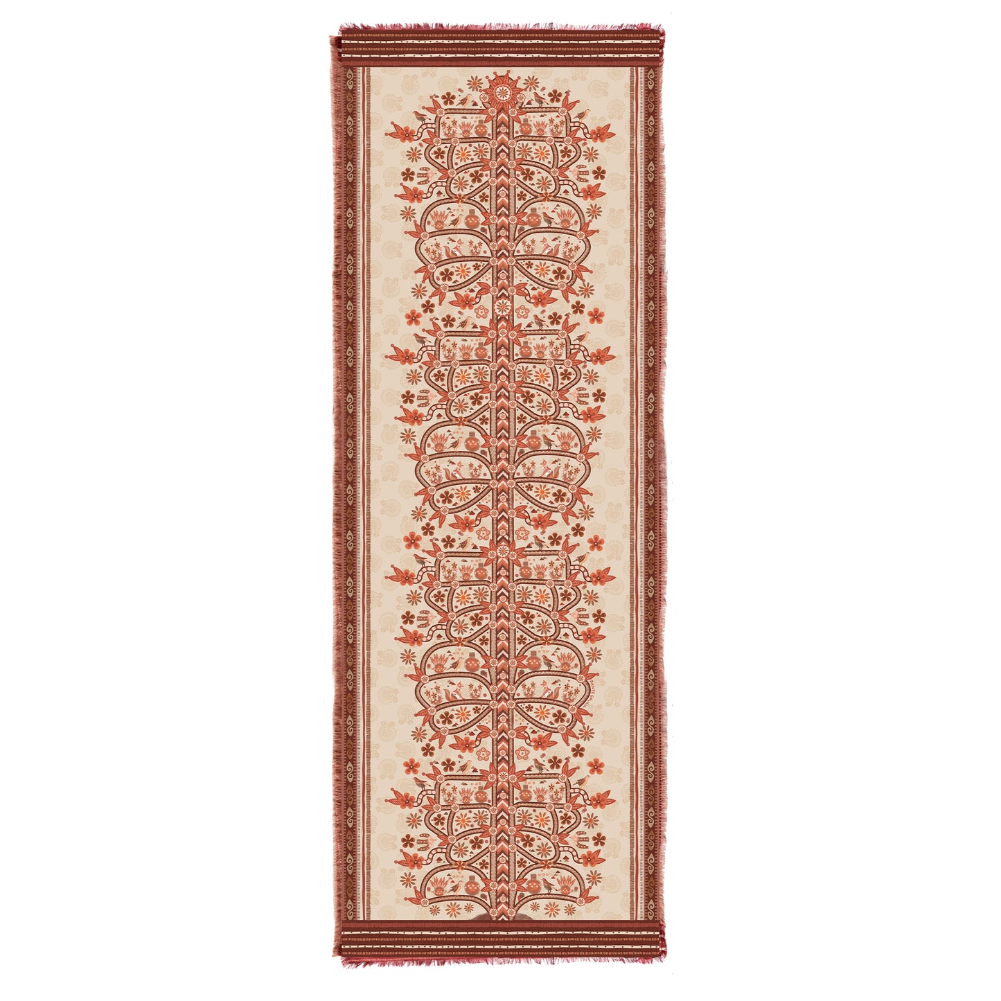 Terracotta Dreams - Silk Wool Scarf