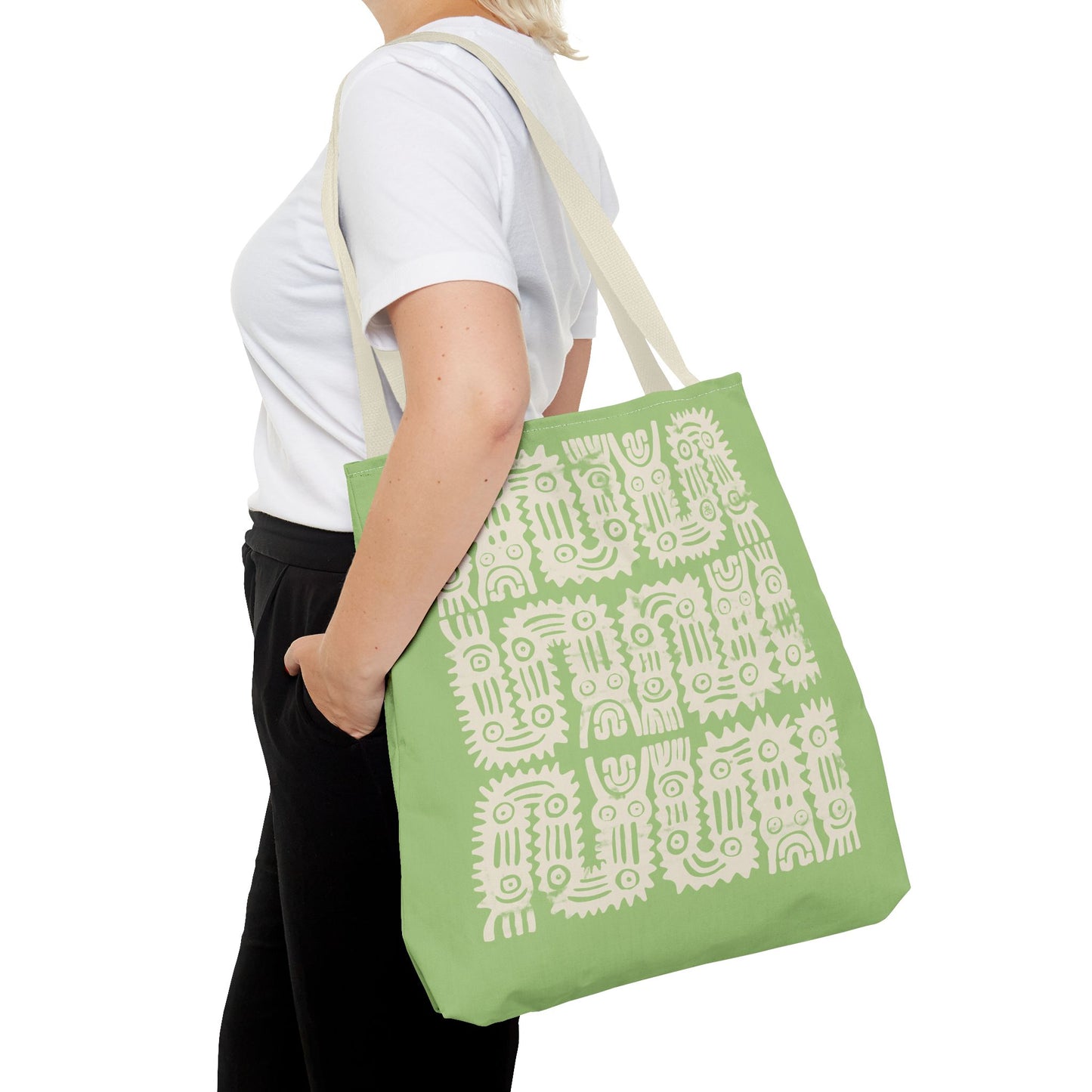 Olive Glyphs Tote Bag