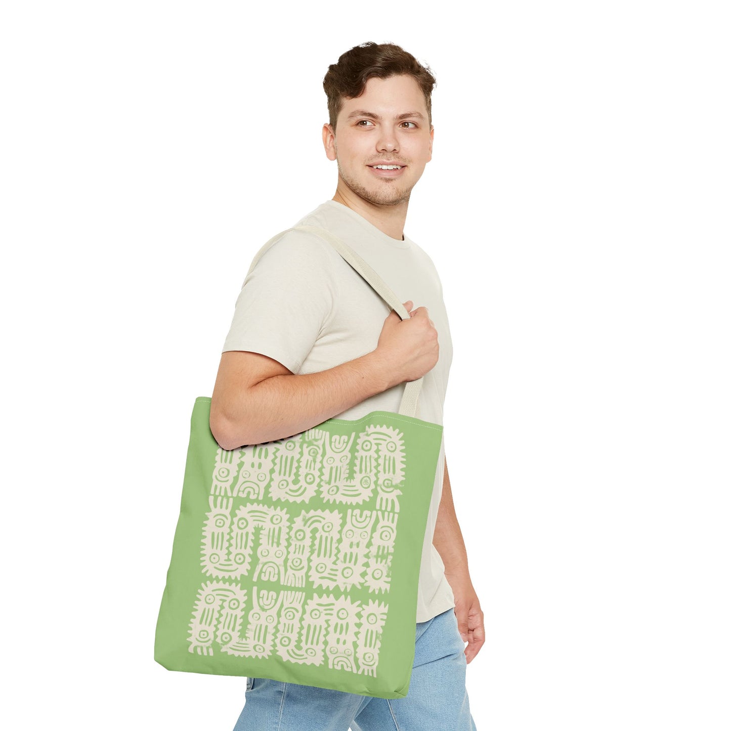 Olive Glyphs Tote Bag