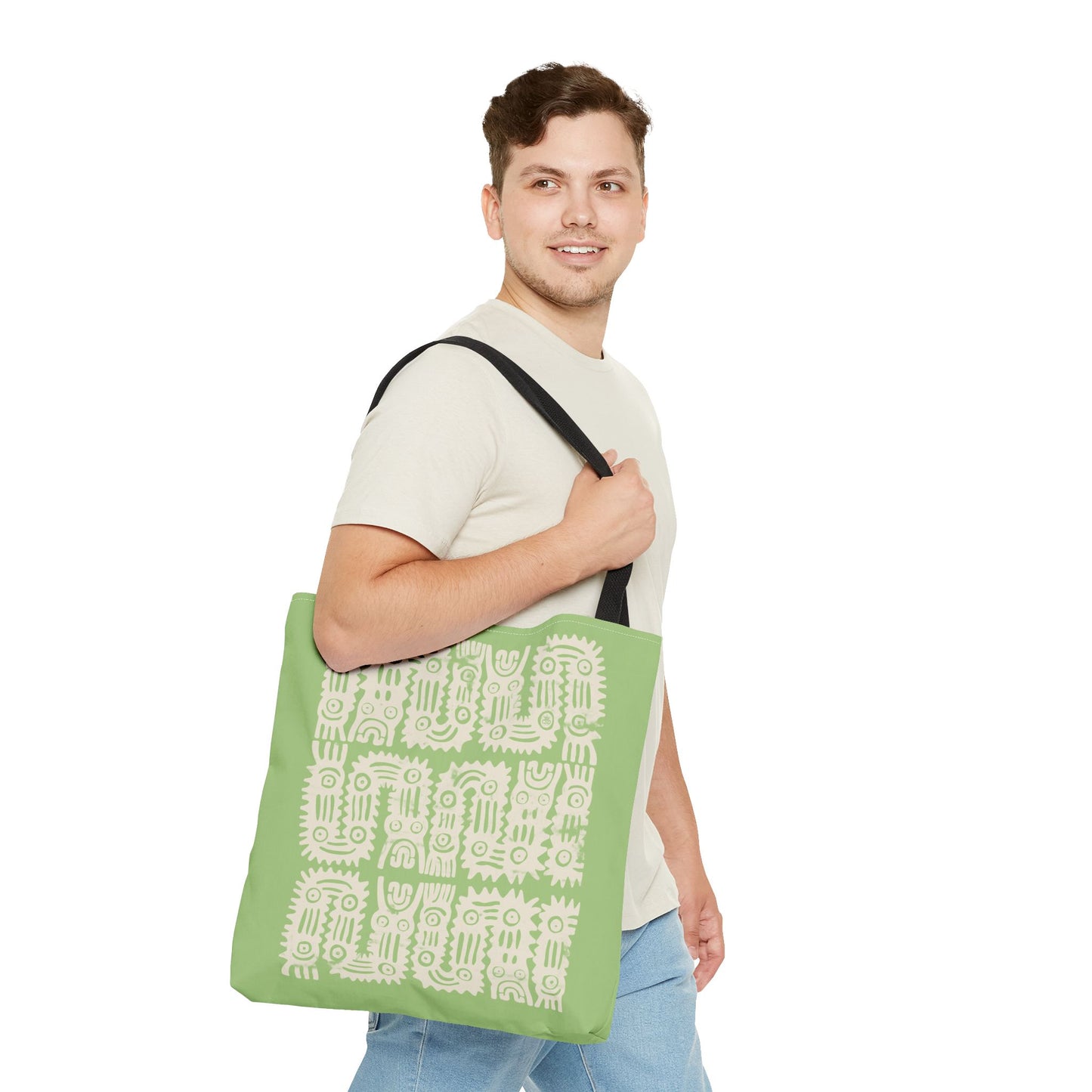 Olive Glyphs Tote Bag