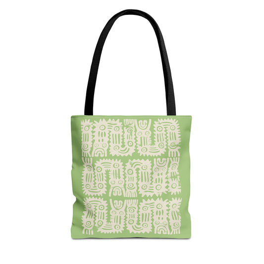 Olive Glyphs Tote Bag