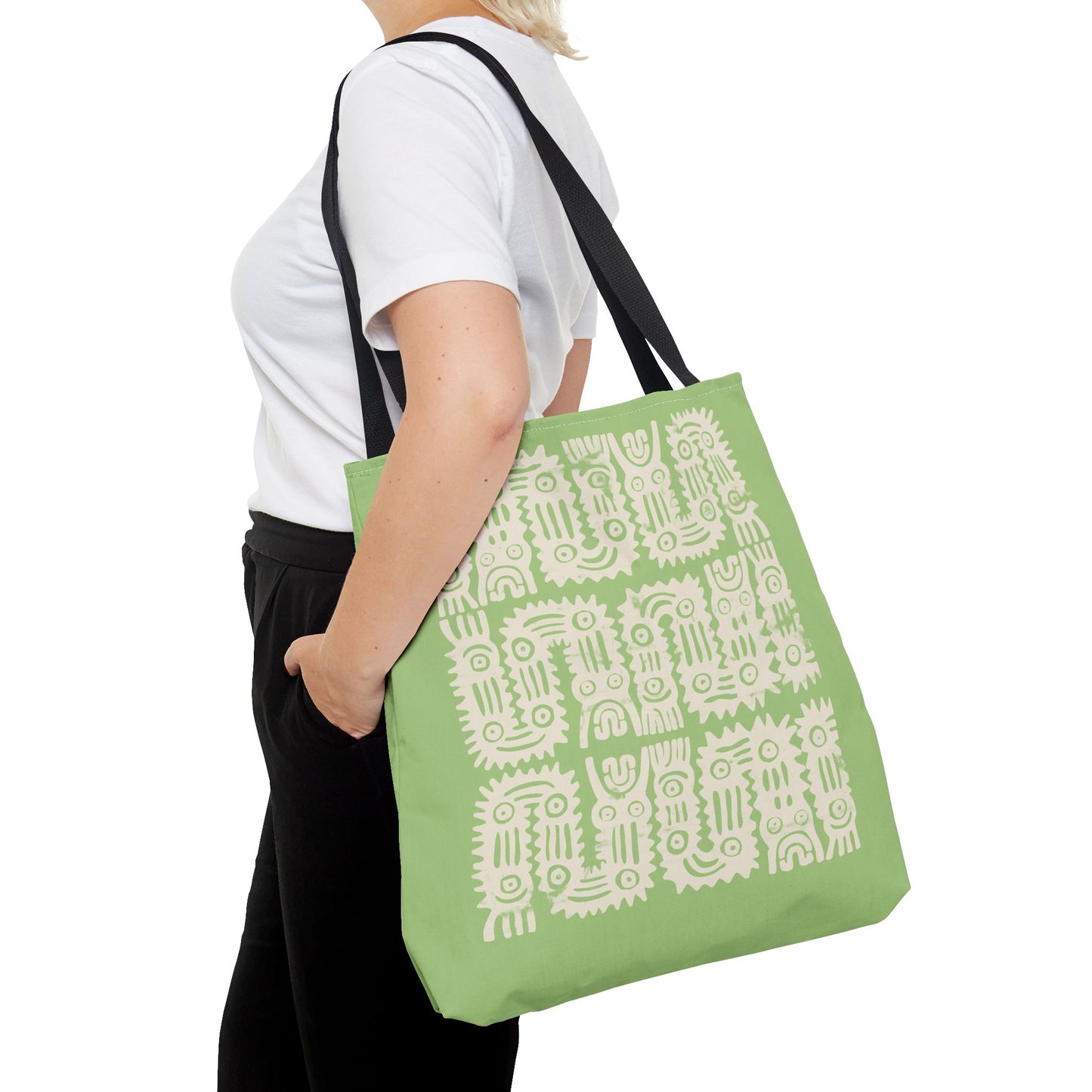 Olive Glyphs Tote Bag