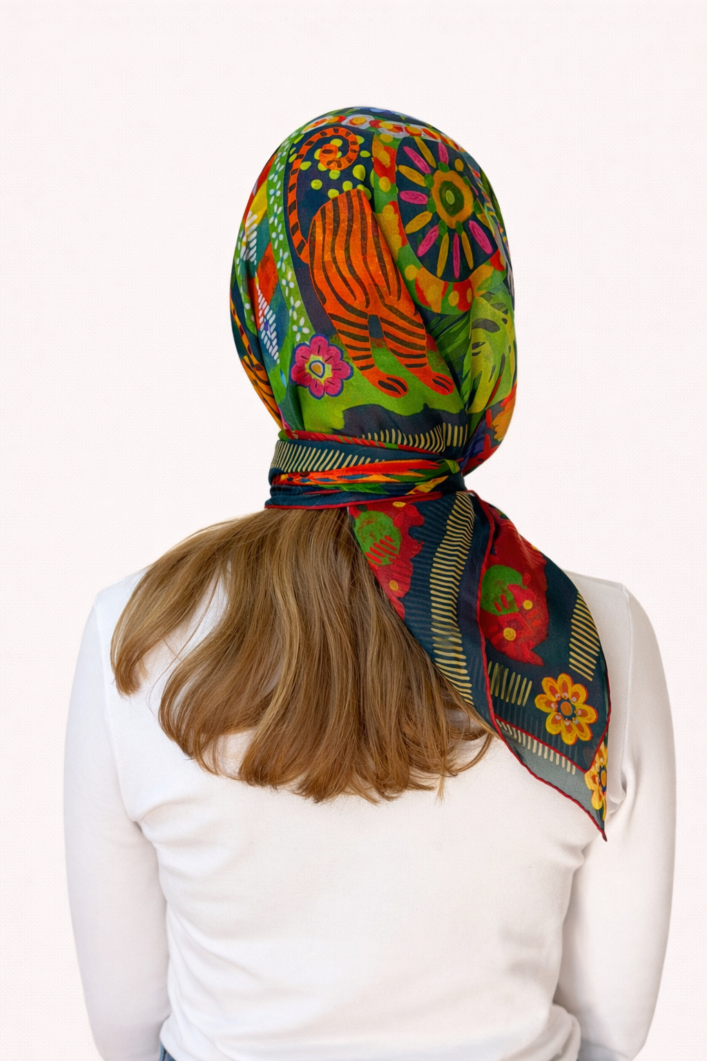 Jungle Majesty - Silk Chiffon Scarf