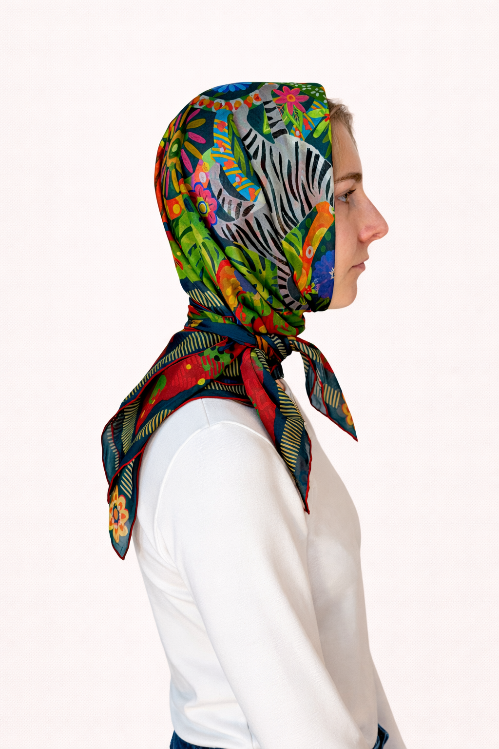 Jungle Majesty - Silk Chiffon Scarf