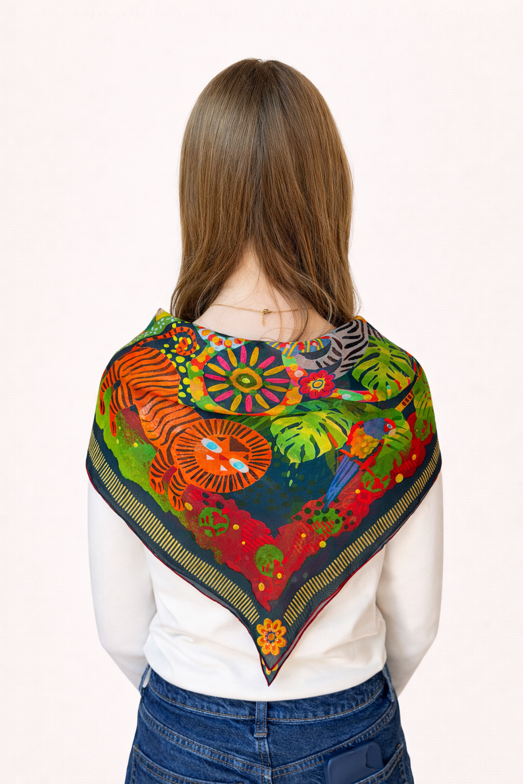 Jungle Majesty - Silk Chiffon Scarf