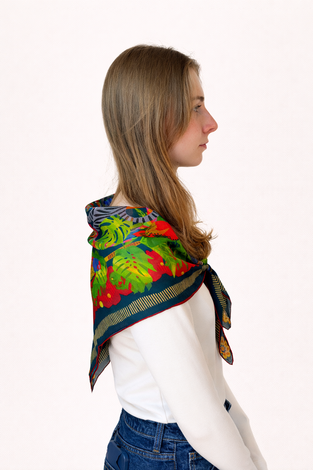 Jungle Majesty - Silk Chiffon Scarf