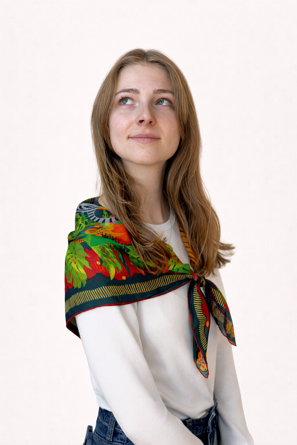 Jungle Majesty - Silk Chiffon Scarf