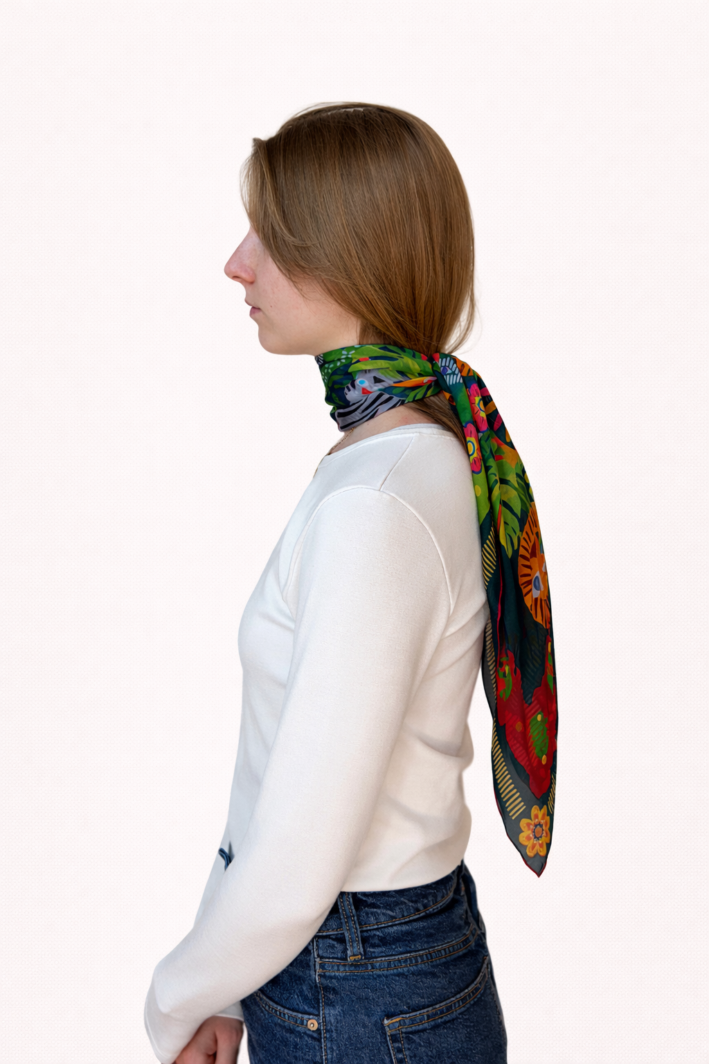 Jungle Majesty - Silk Chiffon Scarf