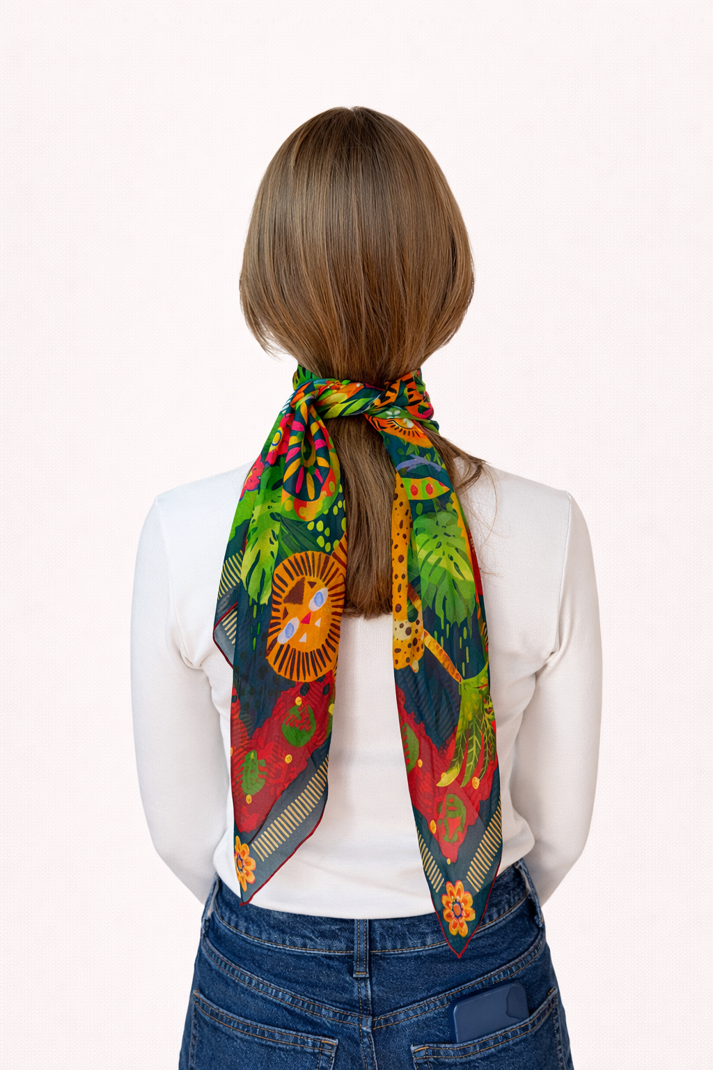Jungle Majesty - Silk Chiffon Scarf