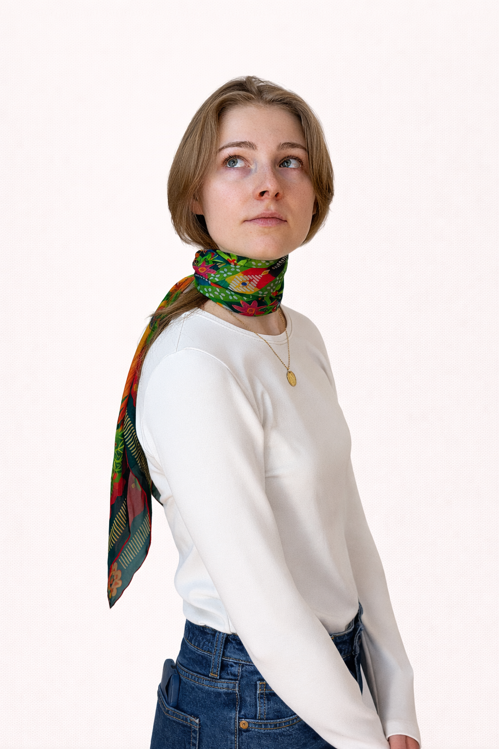 Jungle Majesty - Silk Chiffon Scarf
