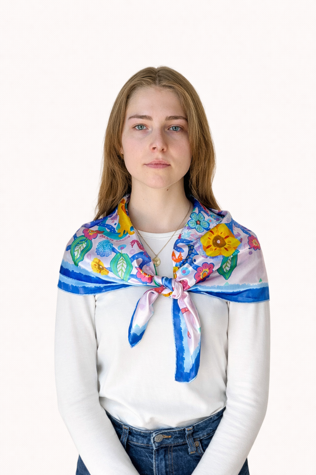 La Sirena - Silk Satin Scarf