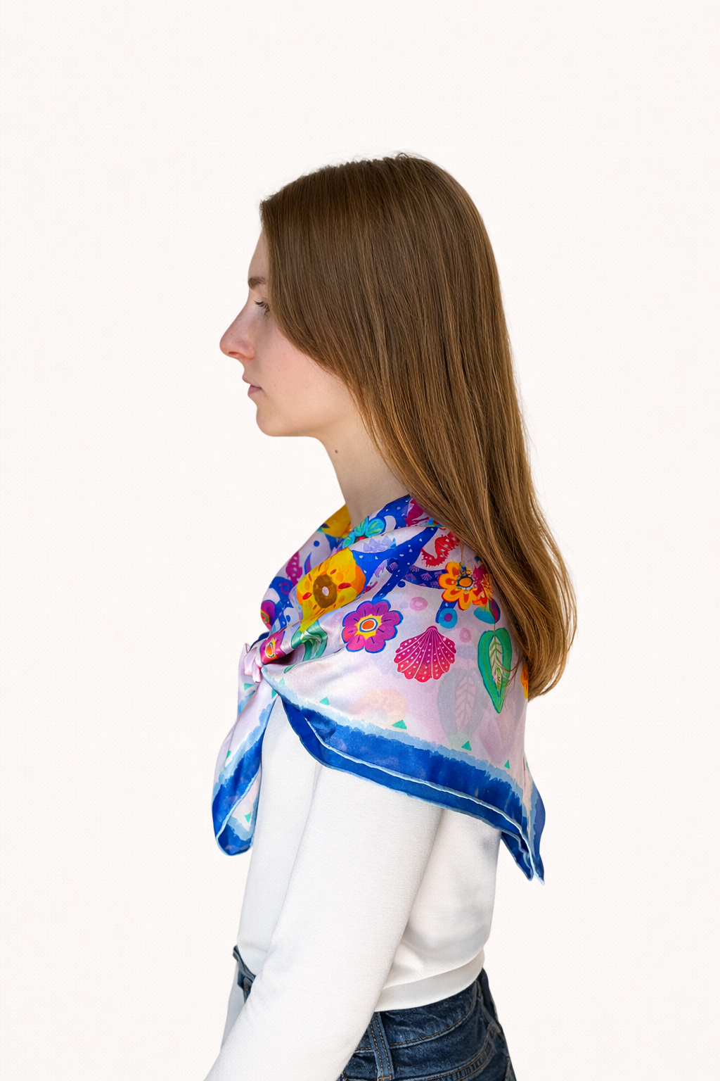La Sirena - Silk Satin Scarf