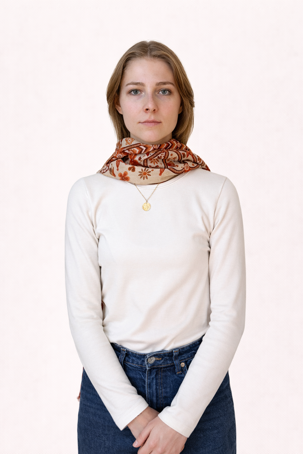 Terracotta Dreams  - Silk Wool Scarf