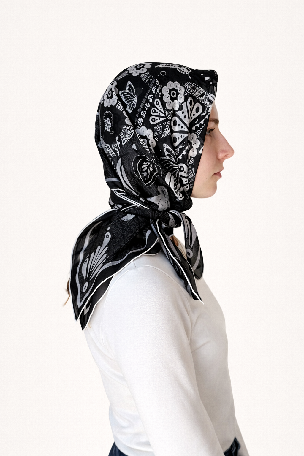 Eternal Wings - Silk Chiffon Scarf