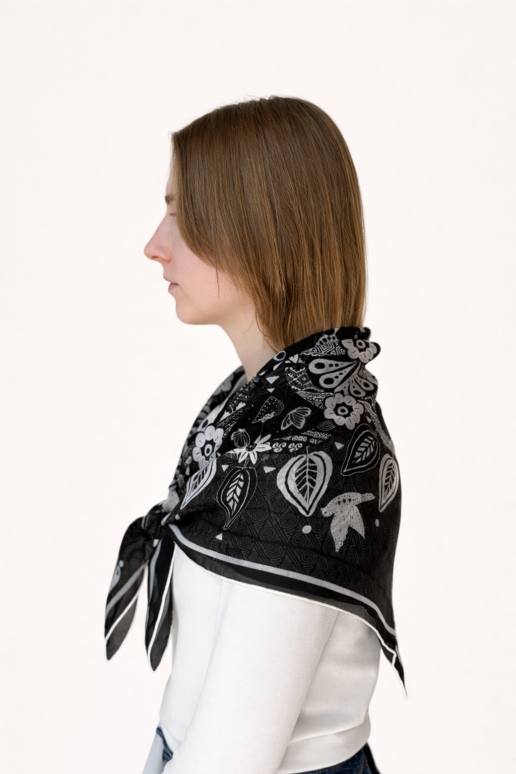 Eternal Wings - Silk Chiffon Scarf