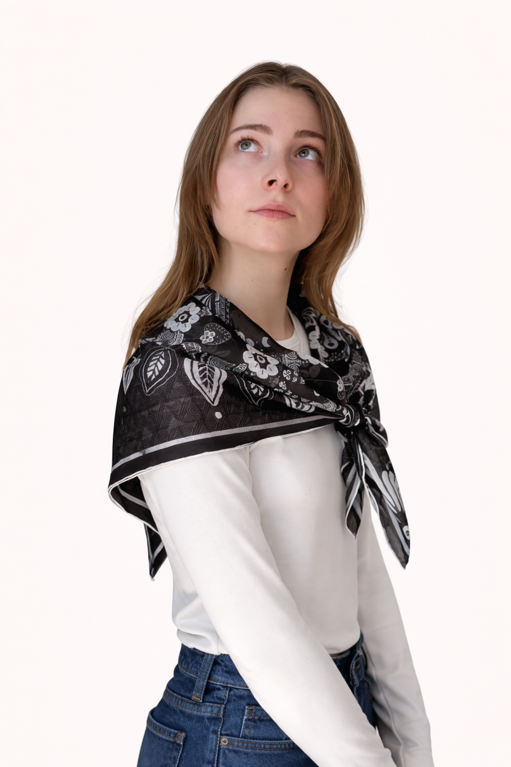 Eternal Wings - Silk Chiffon Scarf