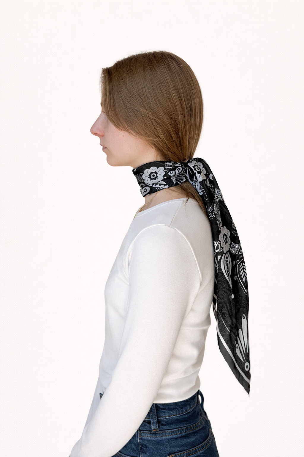 Eternal Wings - Silk Chiffon Scarf